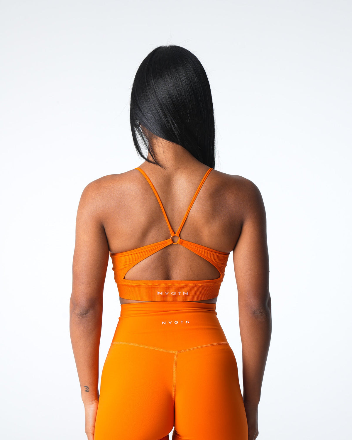 Women Pumpkin Spice Glimpse Ribbed Seamless Bra | NVGTN
