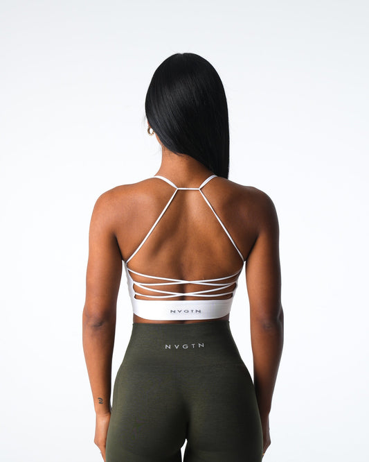 Women White Cascade Seamless Bra | NVGTN