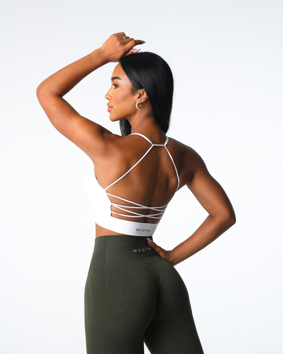 Women White Cascade Seamless Bra | NVGTN
