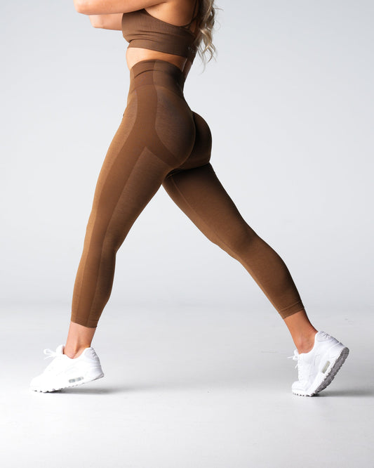 Women Mocha Performance Seamless Leggings | NVGTN