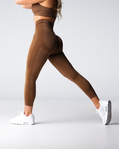 Women Mocha Performance Seamless Leggings | NVGTN