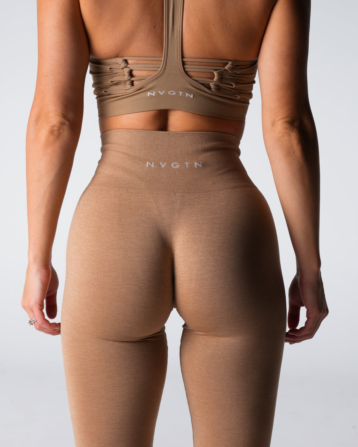 Women Beige Shape Seamless Leggings | NVGTN