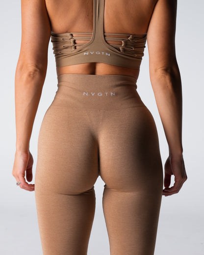 Women Beige Shape Seamless Leggings | NVGTN