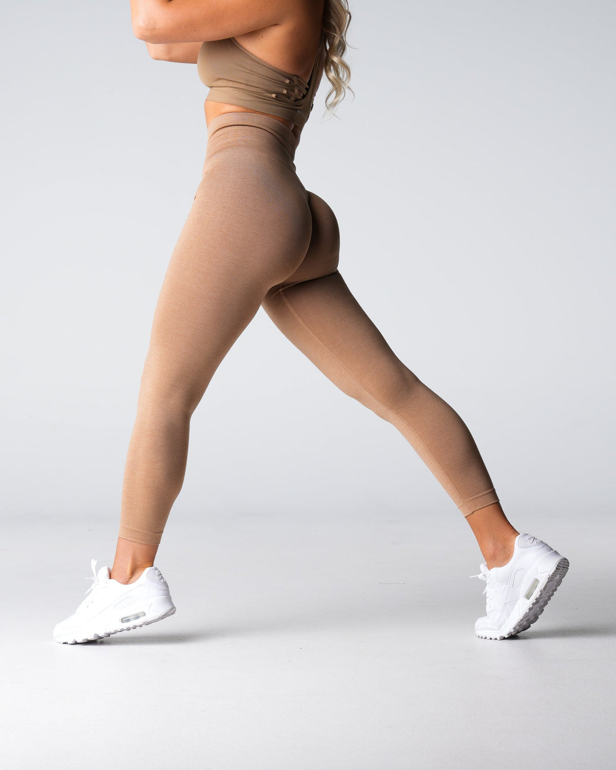 Women Beige Shape Seamless Leggings | NVGTN