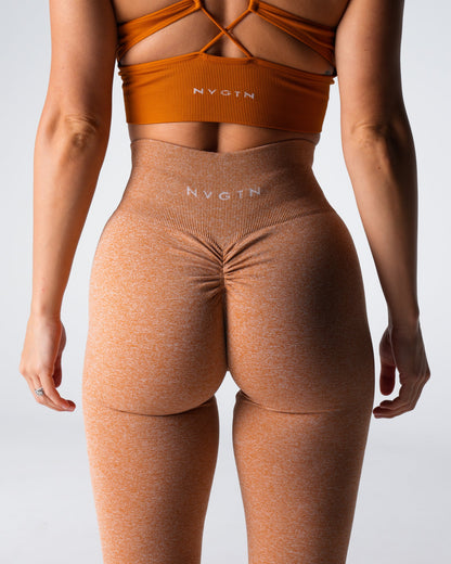 Women Terracotta Scrunch Seamless Leggings | NVGTN