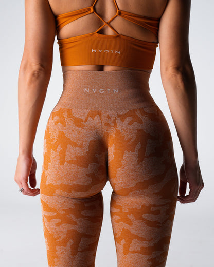 Women Terracotta Camo Seamless Leggings | NVGTN