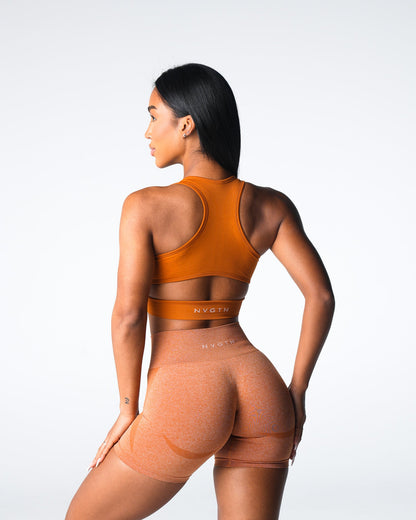 Women Terracotta Rise Seamless Bra | NVGTN