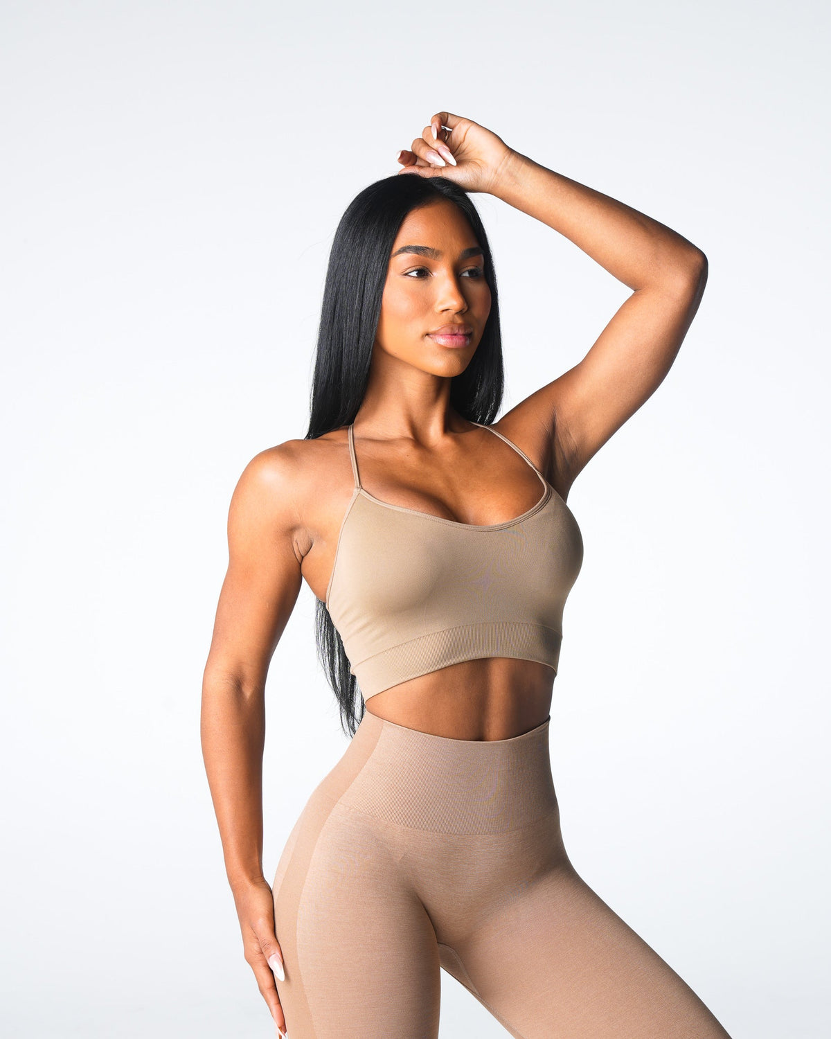 Women Beige Cascade Seamless Bra | NVGTN