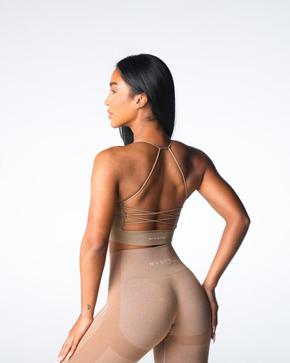 Women Beige Cascade Seamless Bra | NVGTN