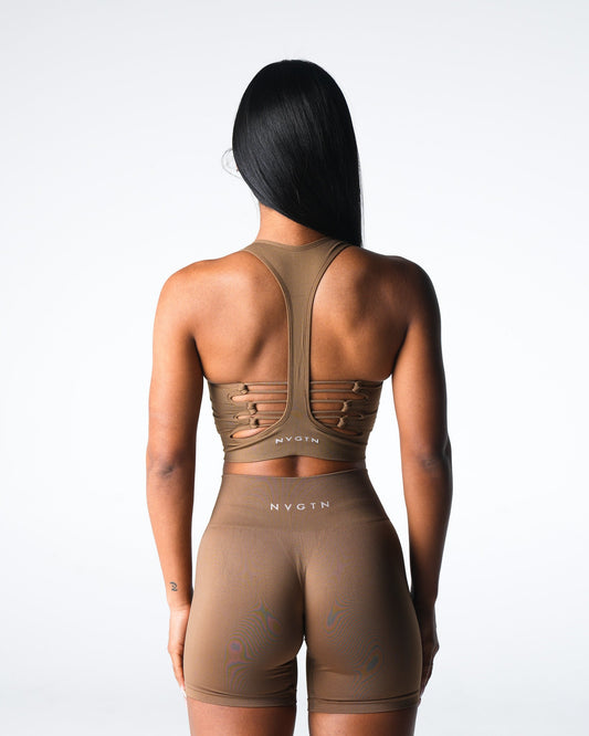 Women Toasted Almond Resilience Seamless Bra | NVGTN