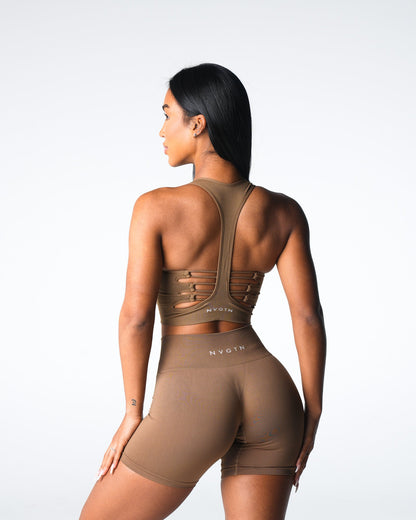 Women Toasted Almond Resilience Seamless Bra | NVGTN