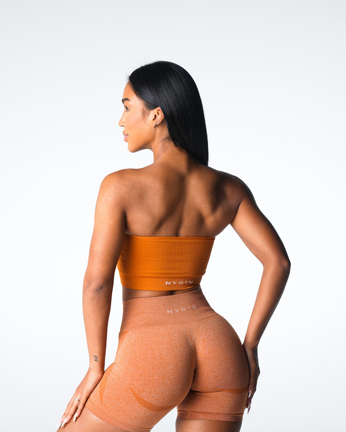 Women Terracotta Conquer Ribbed Seamless Bra | NVGTN
