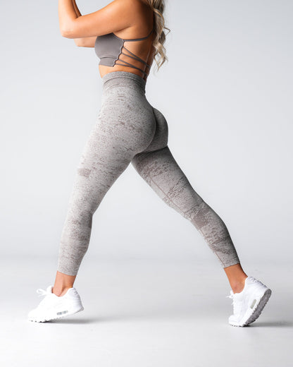 Women Taupe Digital Seamless Leggings | NVGTN