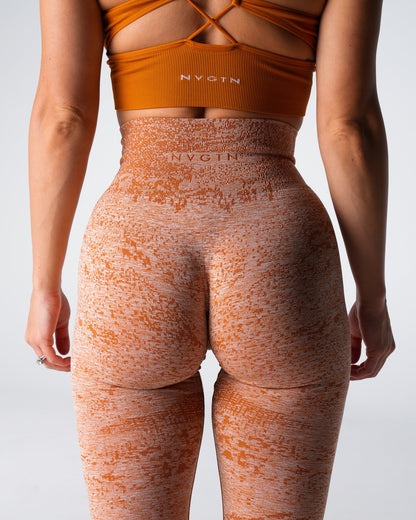 Women Terracotta Digital Seamless Leggings | NVGTN