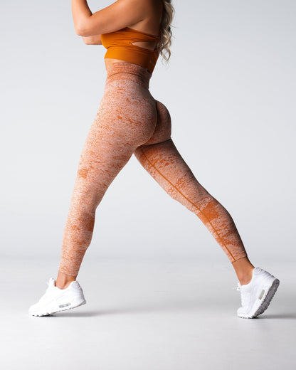 Women Terracotta Digital Seamless Leggings | NVGTN