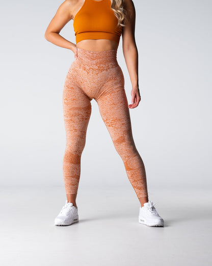 Women Terracotta Digital Seamless Leggings | NVGTN