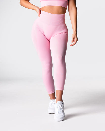 Women Baby Pink Contour Seamless Leggings | NVGTN