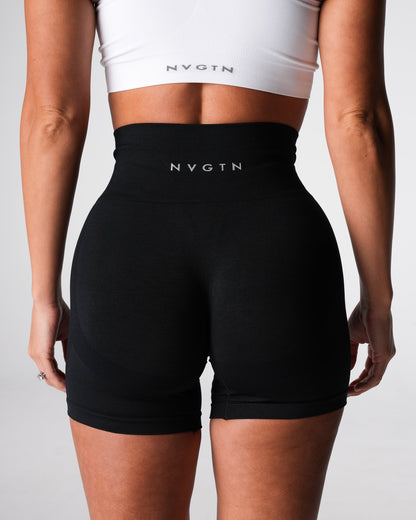Women Black Performance Seamless Shorts | NVGTN