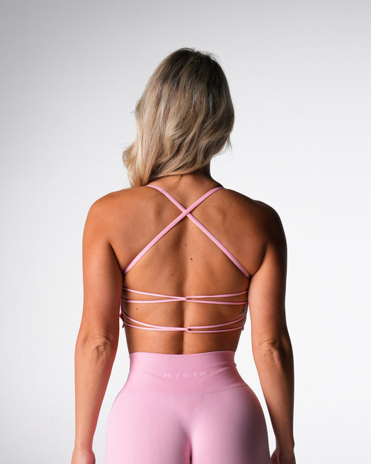 Women Baby Pink Invincible Seamless Bra | NVGTN