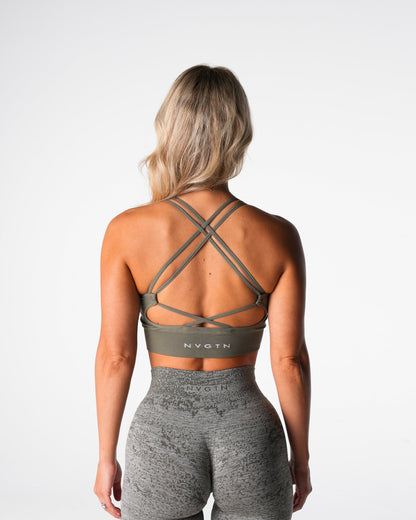 Women Khaki Green Virtue Seamless Bra | NVGTN