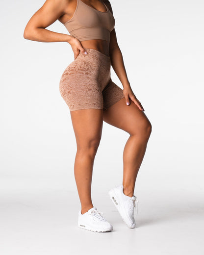 Women Sand Digital Seamless Shorts | NVGTN