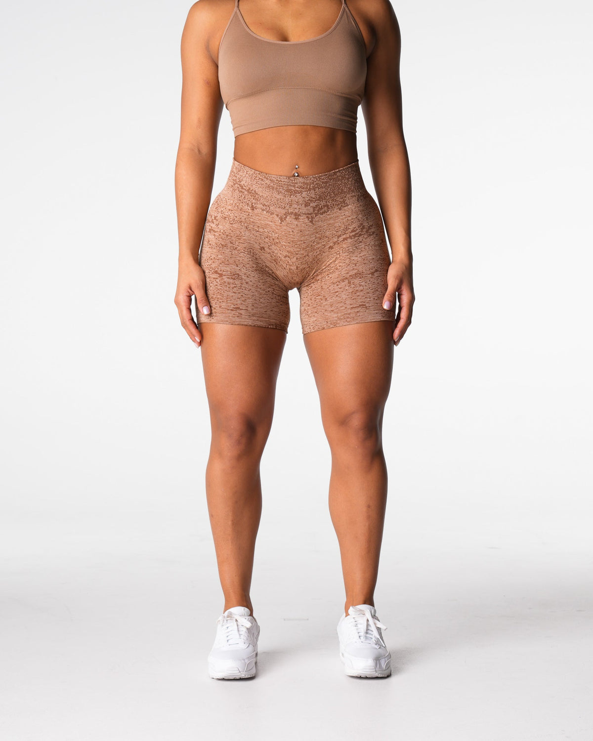 Women Sand Digital Seamless Shorts | NVGTN