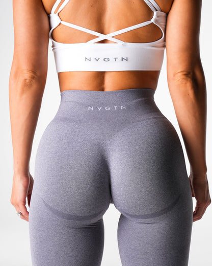 Women Grey Mid Rise Contour Seamless Leggings | NVGTN