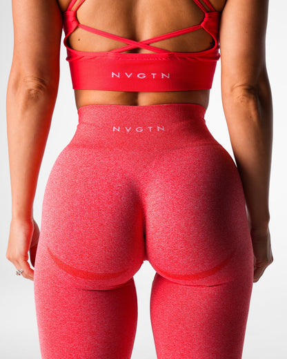 Women Candy Apple Mid Rise Contour Seamless Leggings | NVGTN