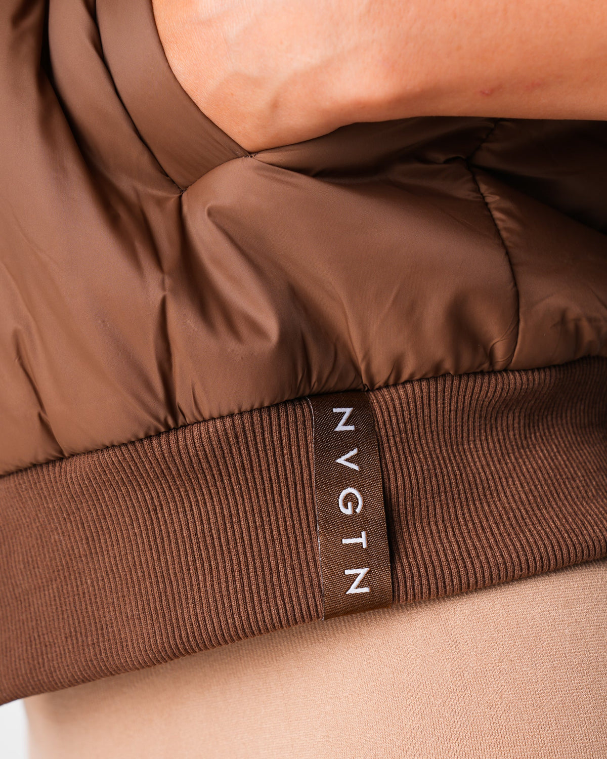 Women Brown Cloud Puffer Vest | NVGTN