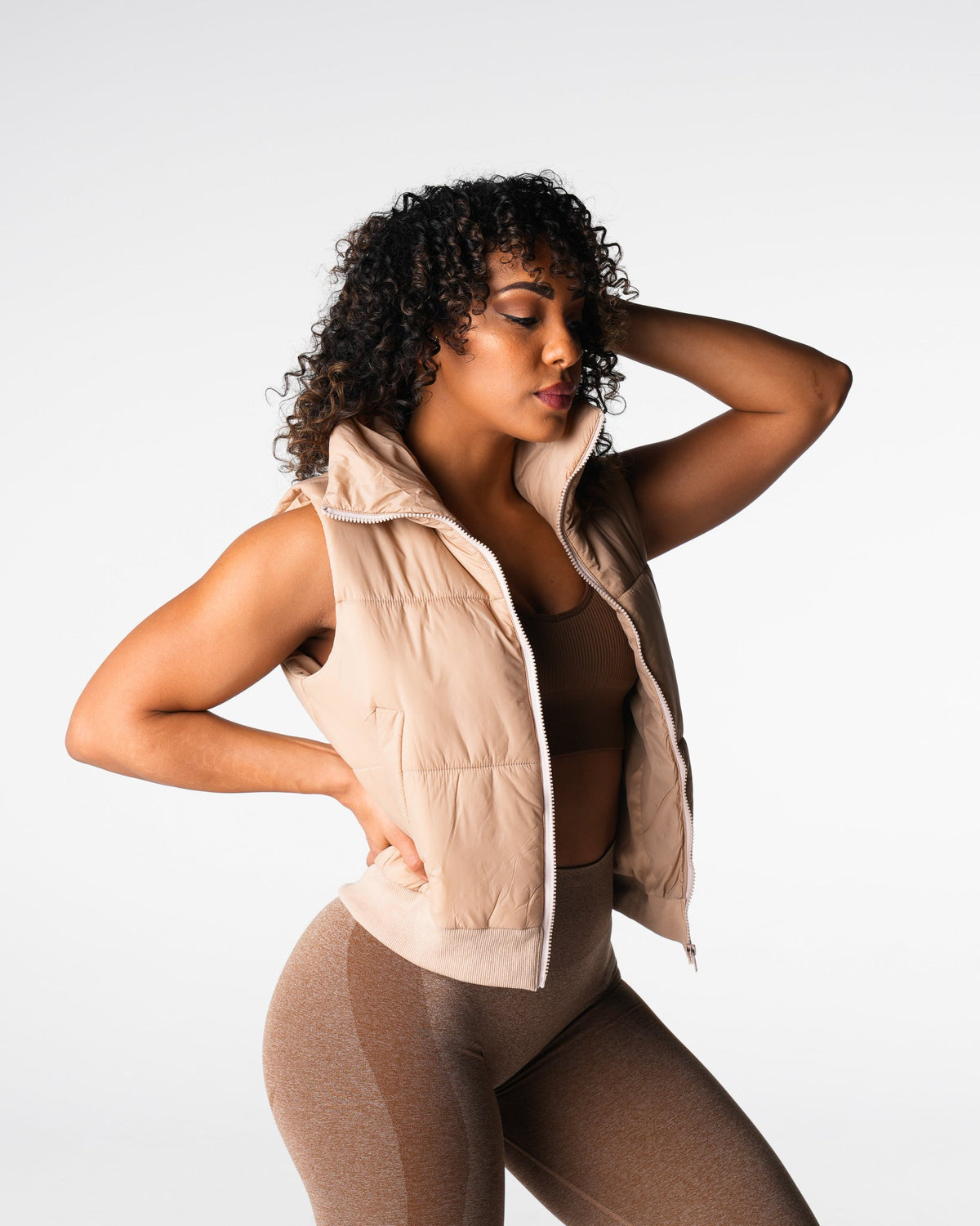 Women Cream Cloud Puffer Vest | NVGTN