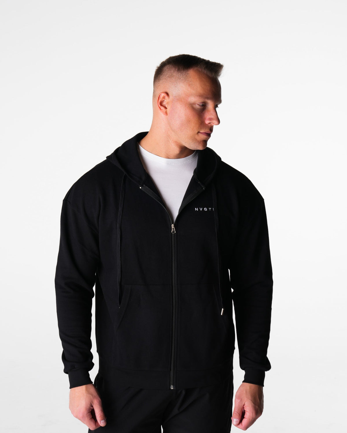 Men Onyx Elite Full Zip Hoodie | NVGTN