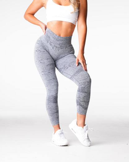Women Grey Digital Seamless Leggings | NVGTN