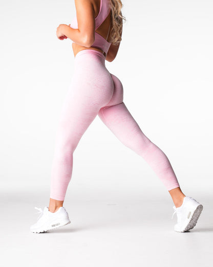 Women Baby Pink Digital Seamless Leggings | NVGTN