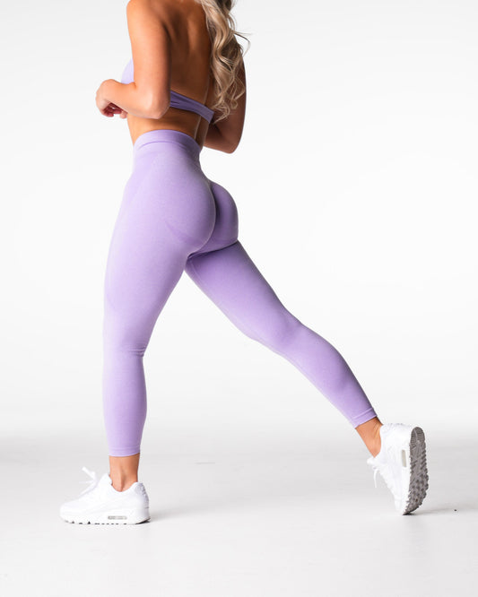 Women Lilac Mid Rise Contour Seamless Leggings | NVGTN