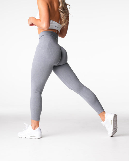 Women Grey Lift Seamless Leggings | NVGTN