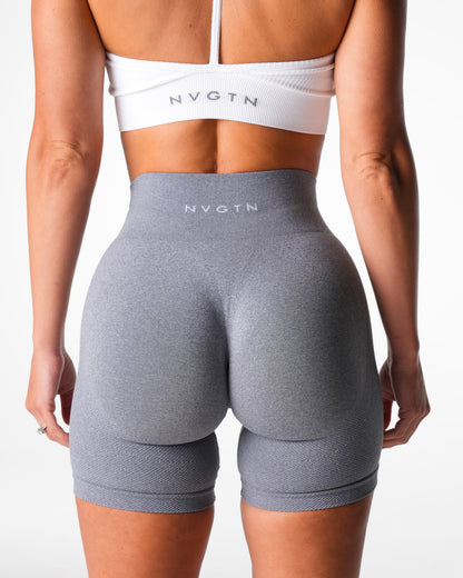 Women Grey Lift Seamless Shorts | NVGTN