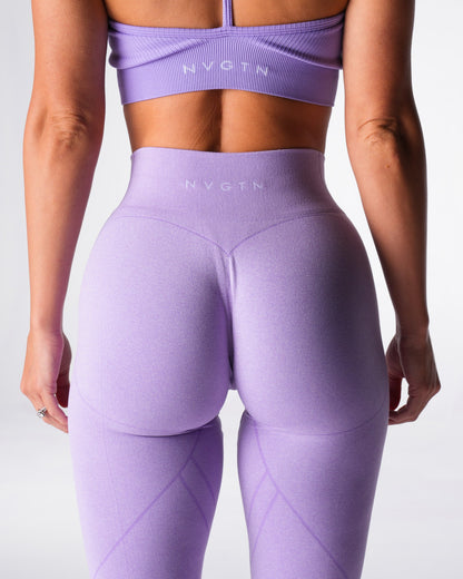 Women Lilac Geo Seamless Leggings | NVGTN