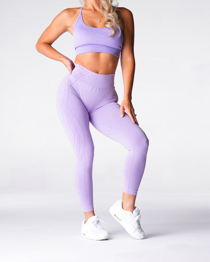 Women Lilac Geo Seamless Leggings | NVGTN