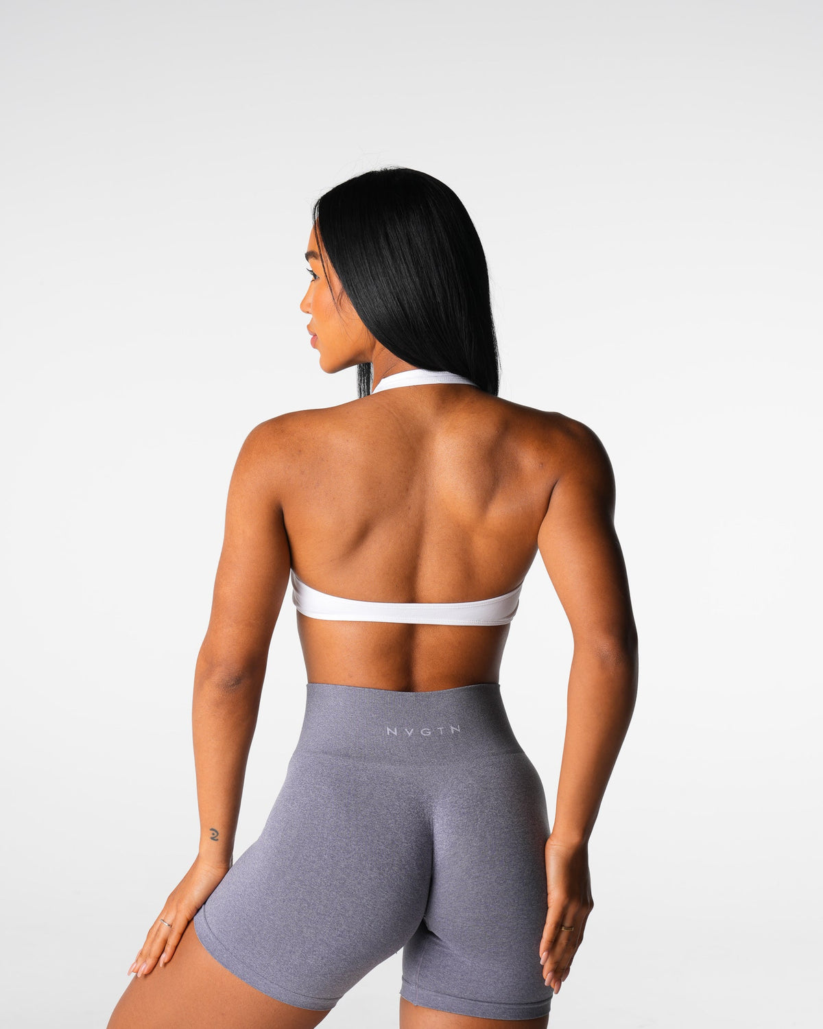 Women White Comeback Seamless Halter Bra | NVGTN
