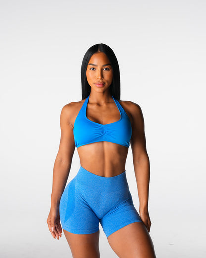 Women Ocean Blue Comeback Seamless Halter Bra | NVGTN