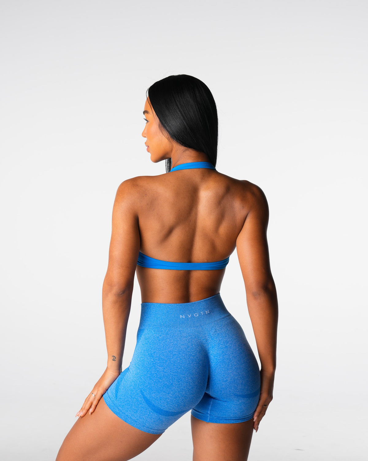 Women Ocean Blue Comeback Seamless Halter Bra | NVGTN
