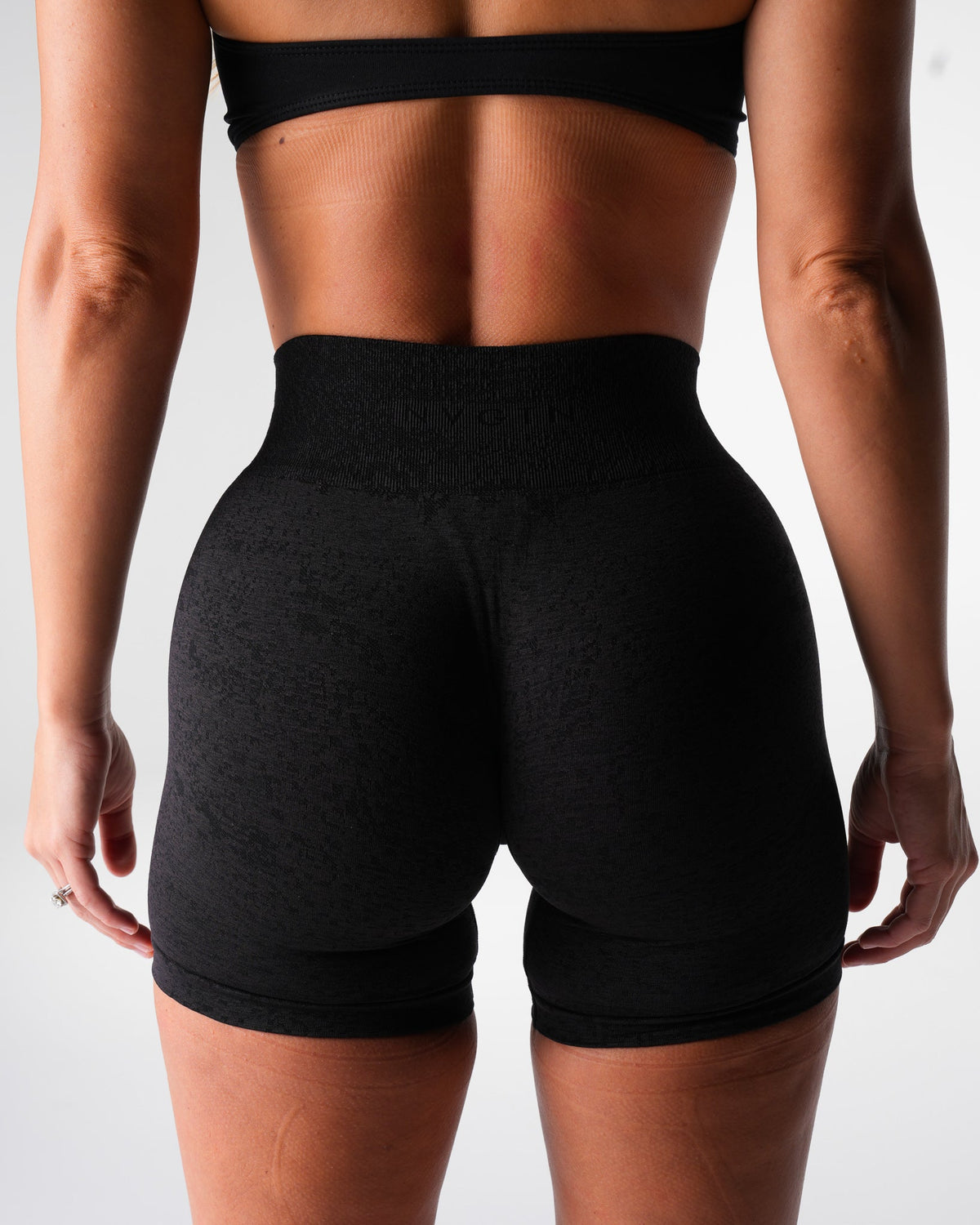 Women Black Digital Seamless Shorts | NVGTN