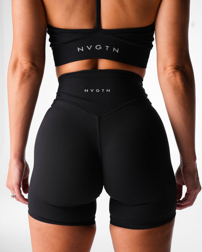 Women Black Effortless Shorts | NVGTN