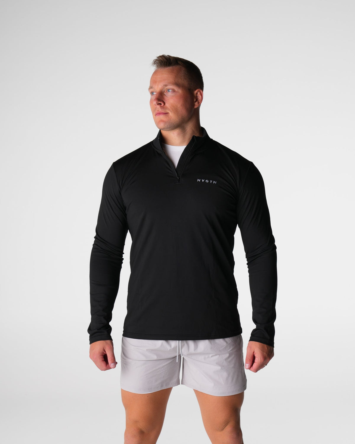 Men Black Skyline Quarter Zip | NVGTN