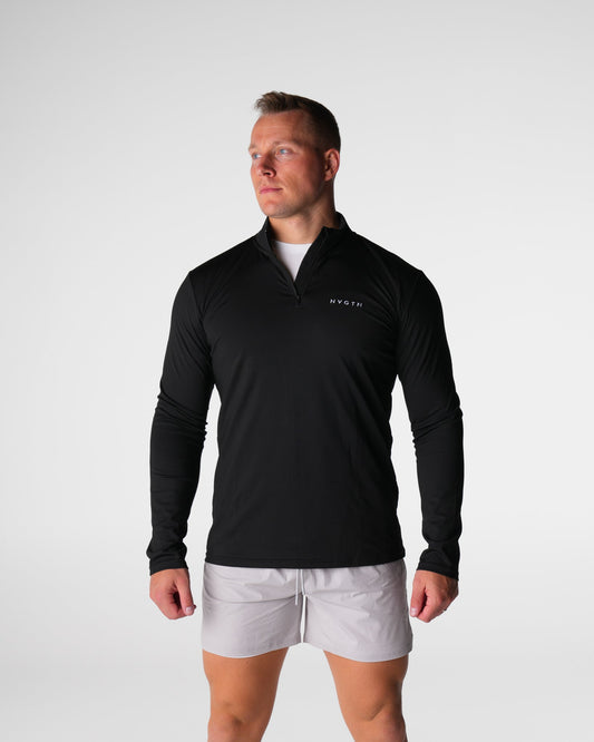Men Black Skyline Quarter Zip | NVGTN