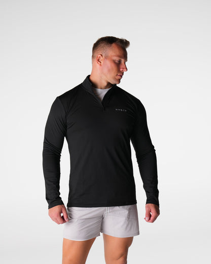 Men Black Skyline Quarter Zip | NVGTN