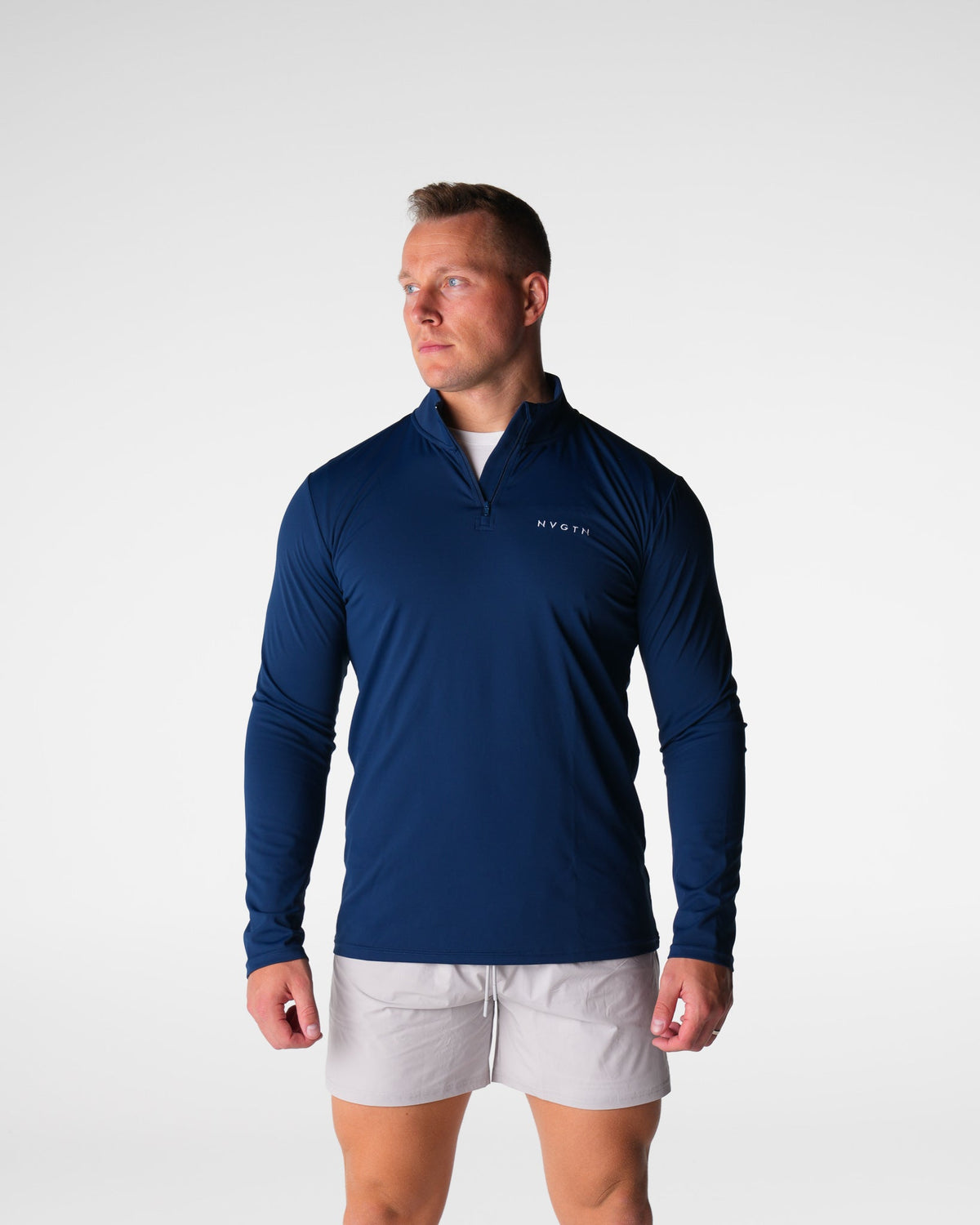 Men Navy Skyline Quarter Zip | NVGTN