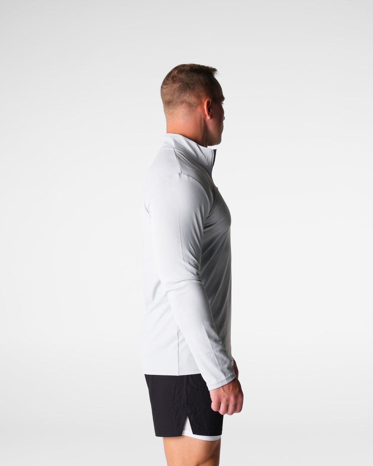 Men Light Grey Skyline Quarter Zip | NVGTN