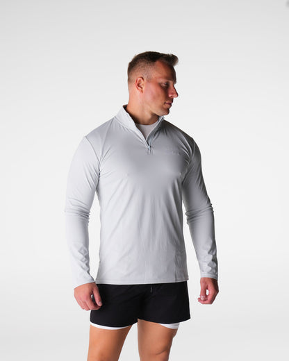 Men Light Grey Skyline Quarter Zip | NVGTN