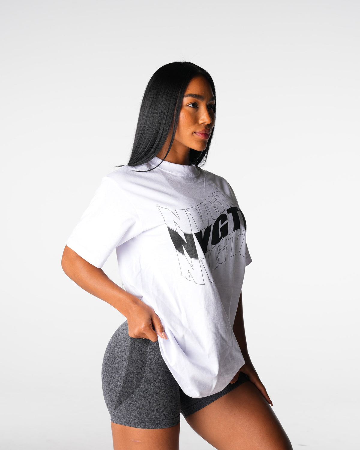 Women White Wave Graphic Tee | NVGTN